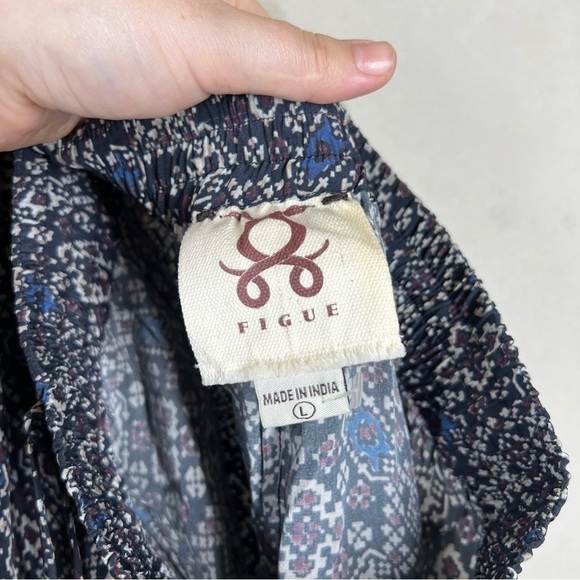 Figue 100% Silk Printed Pant Size Large - Picture 8 of 9